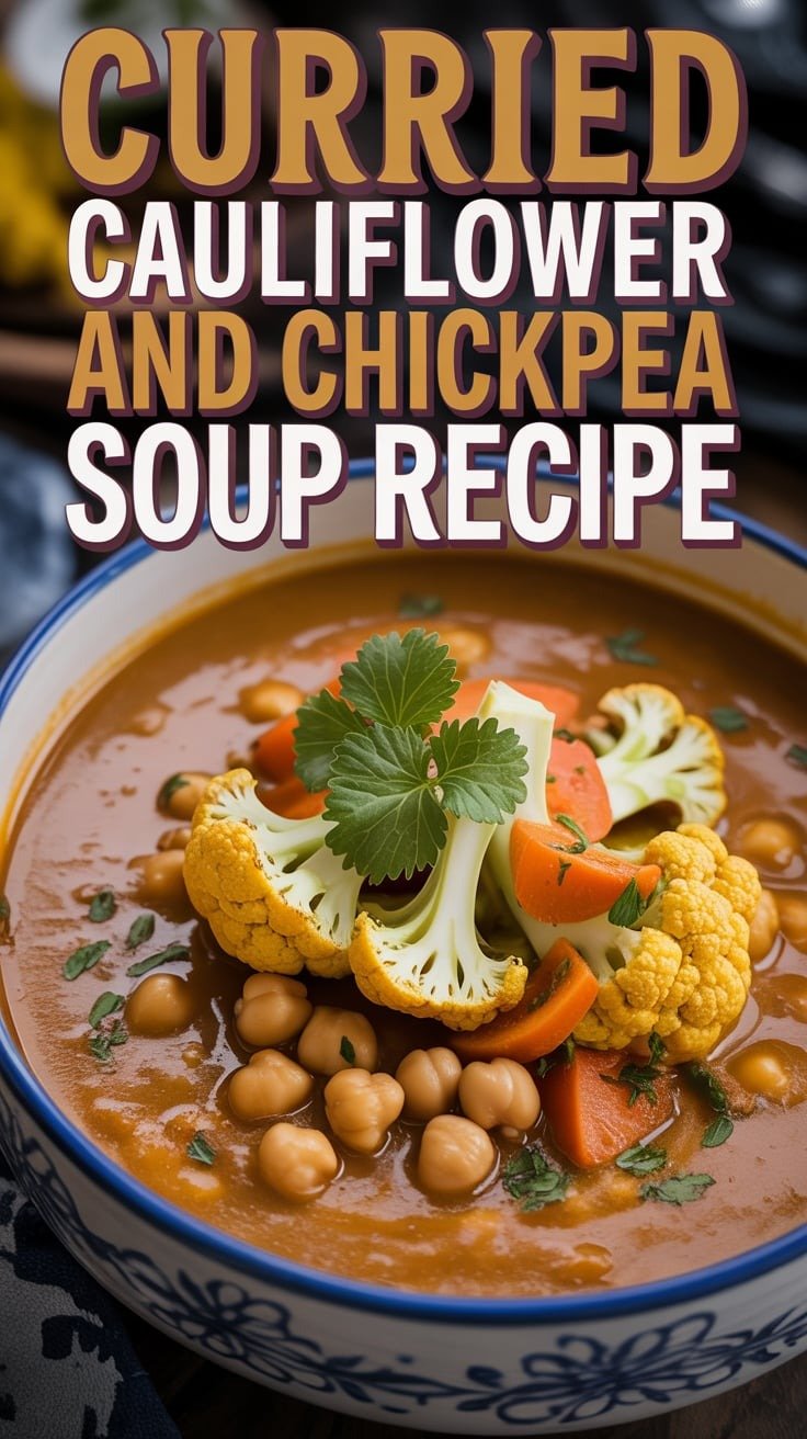 Curried Cauliflower and Chickpea Soup