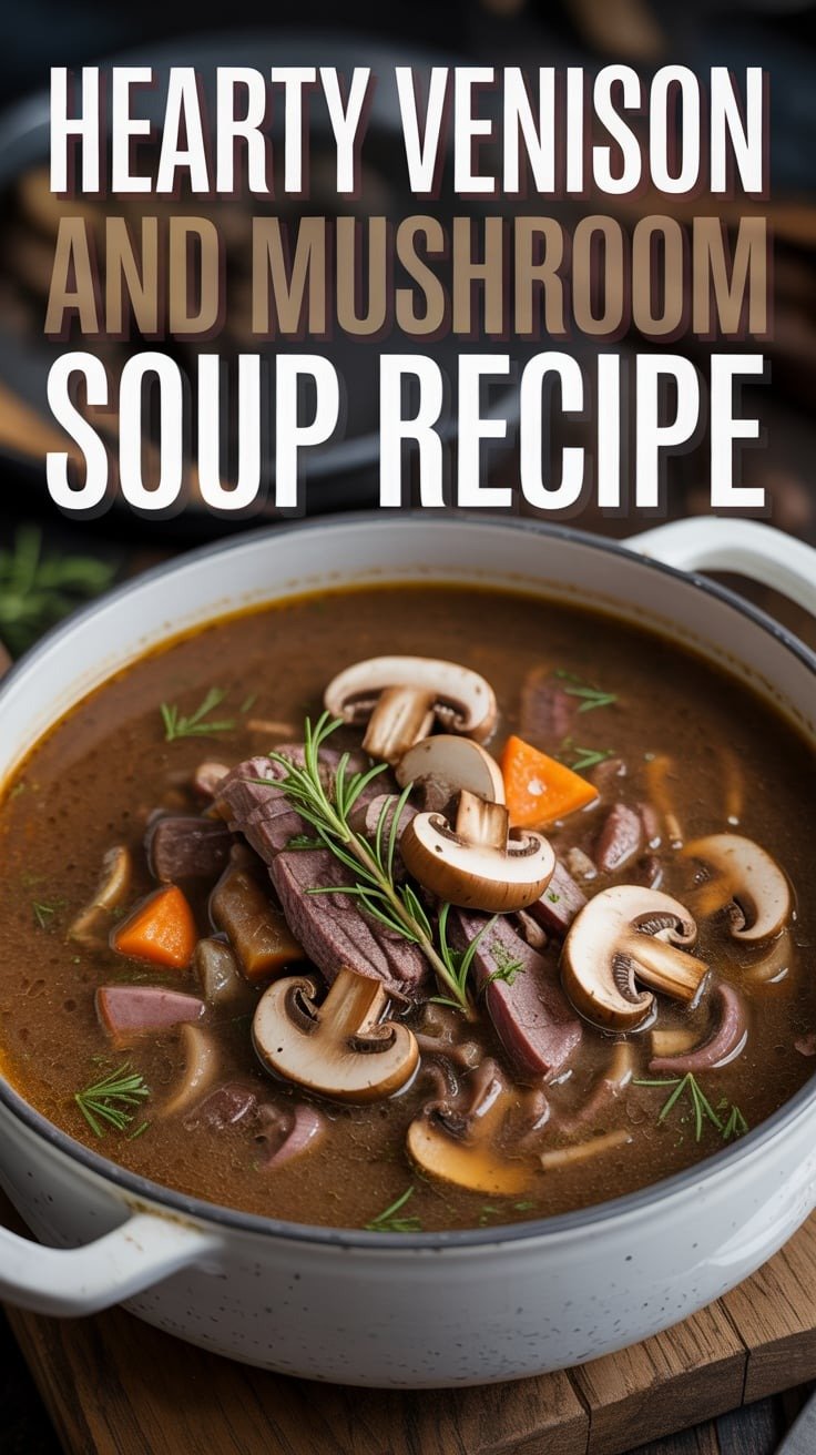 Hearty Venison and Mushroom Soup
