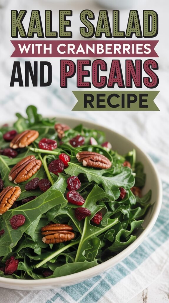 Kale Salad with Cranberries and Pecans