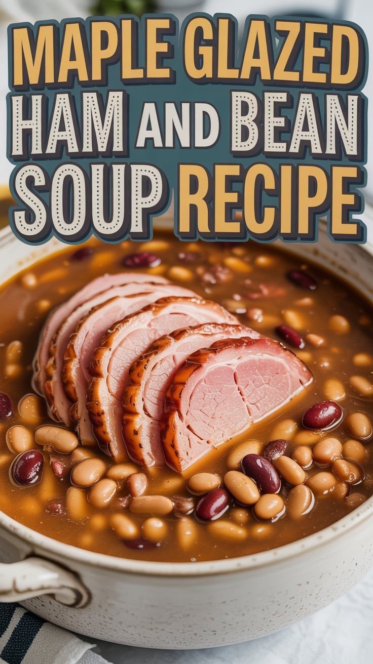 Maple Glazed Ham and Bean Soup