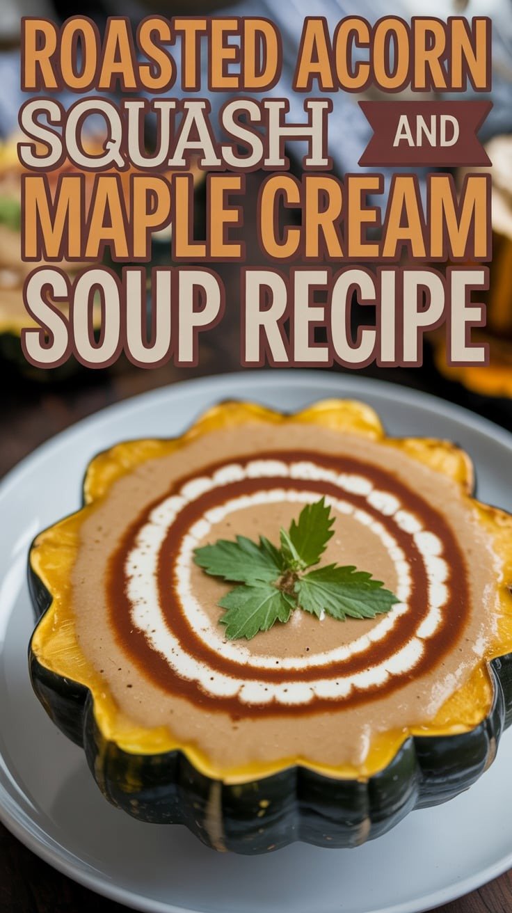 Roasted Acorn Squash and Maple Cream Soup