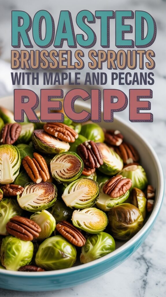 Roasted Brussels Sprouts with Maple and Pecans