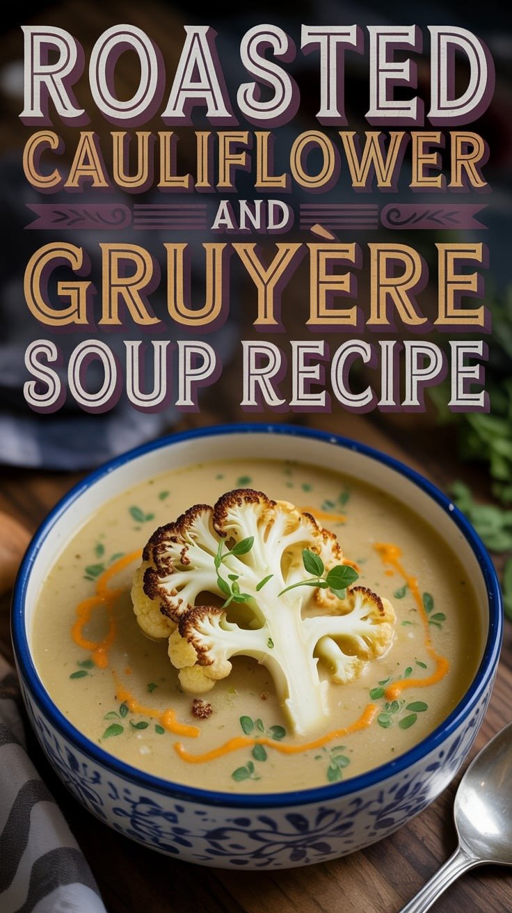 Roasted Cauliflower and Gruyère Soup