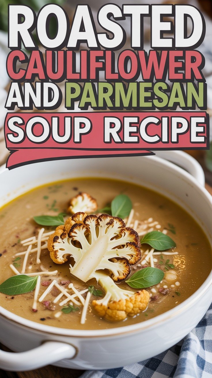 Roasted Cauliflower and Parmesan Soup