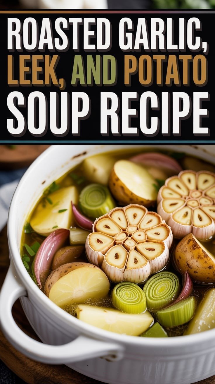 Roasted Garlic, Leek, and Potato Soup