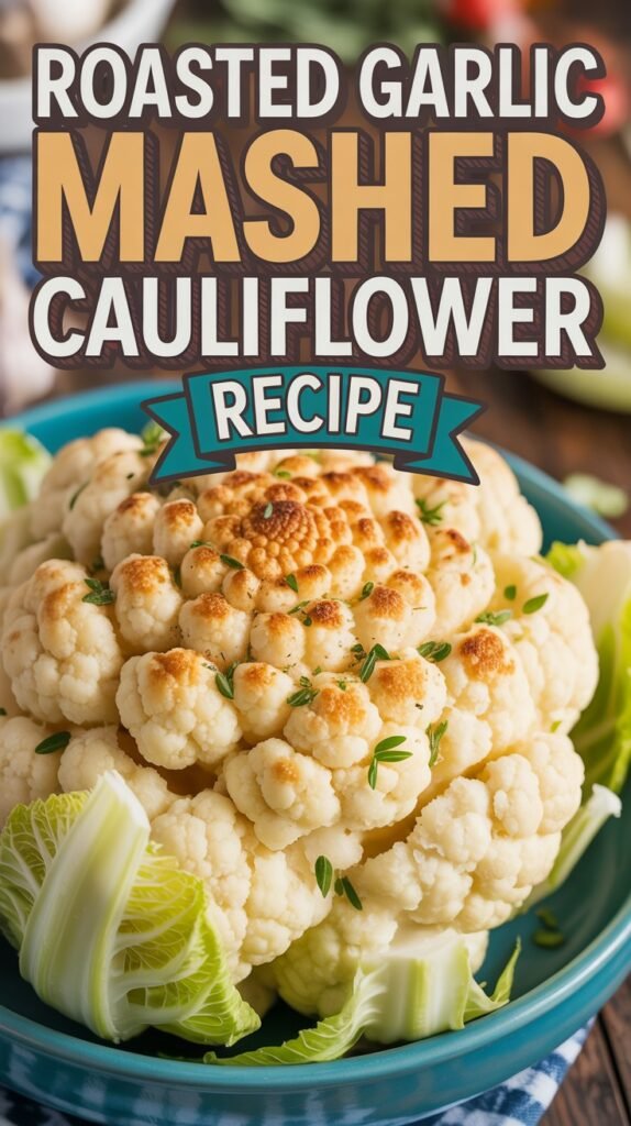 Roasted Garlic Mashed Cauliflower