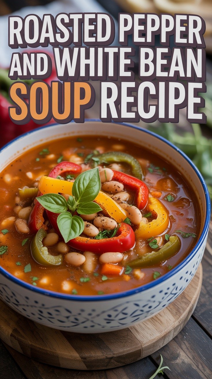 Roasted Pepper and White Bean Soup