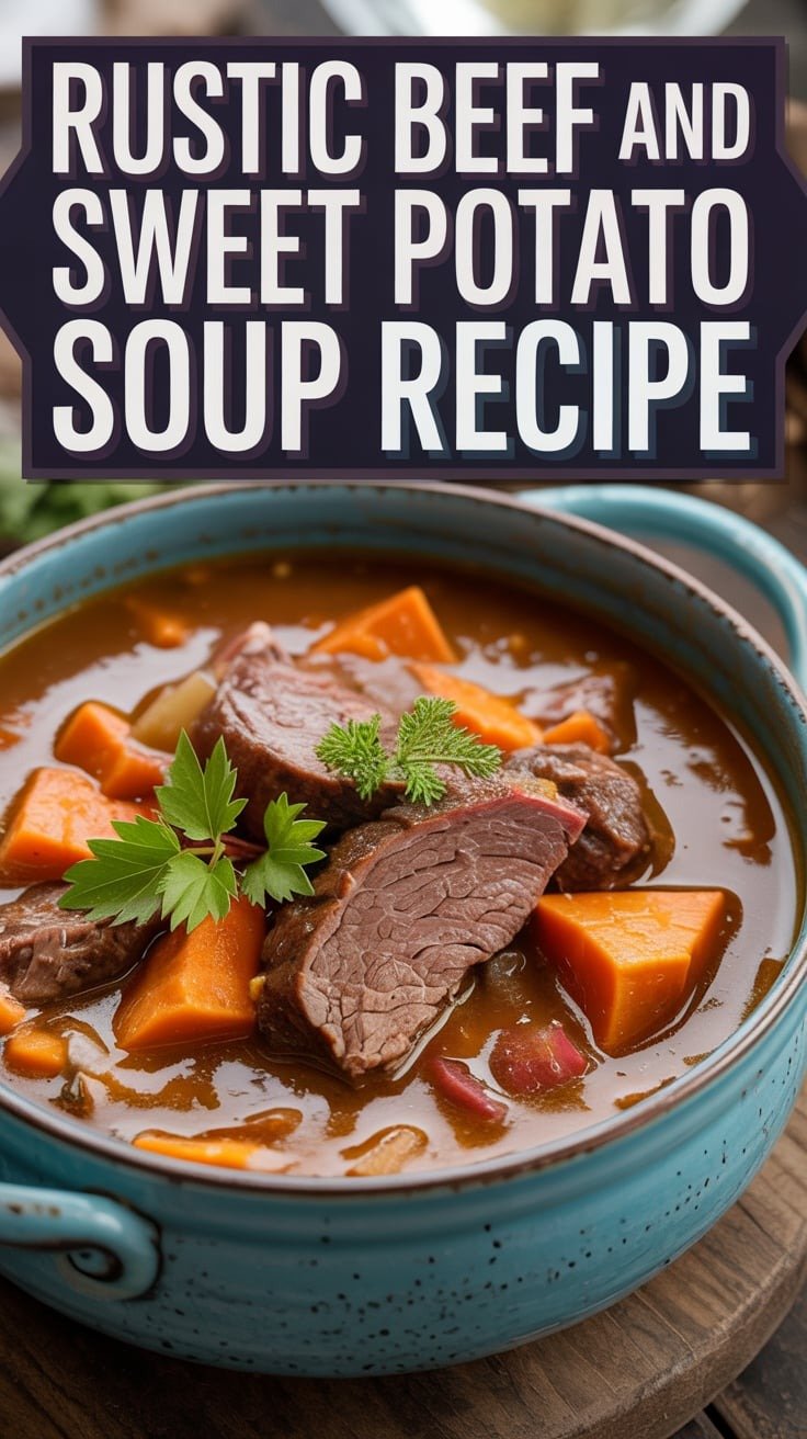 Rustic Beef and Sweet Potato Soup