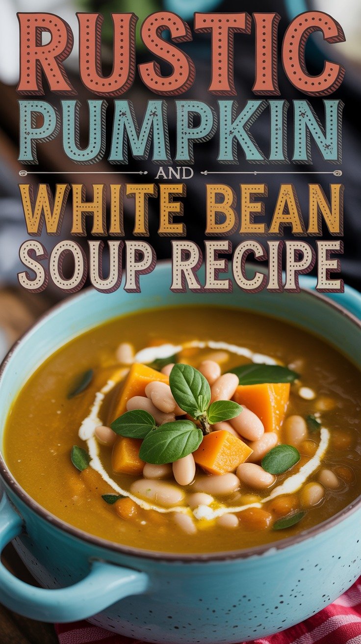 Rustic Pumpkin and White Bean Soup