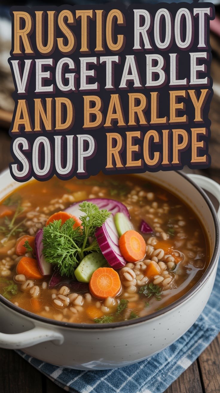 Rustic Root Vegetable and Barley Soup