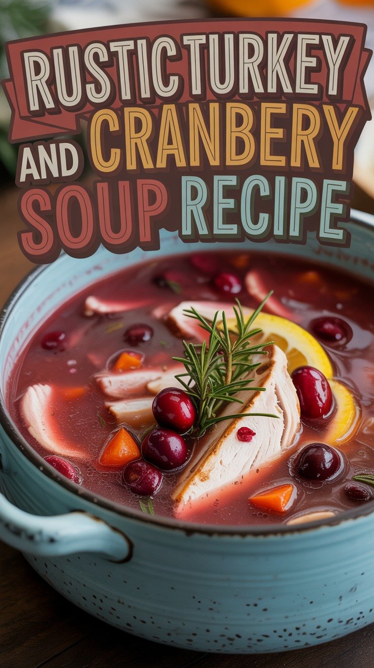Rustic Turkey and Cranberry Soup