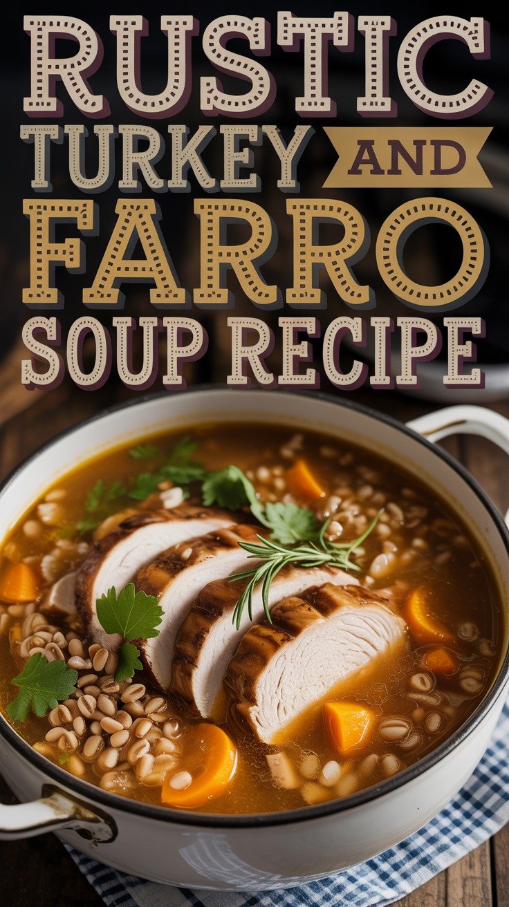 Rustic Turkey and Farro Soup