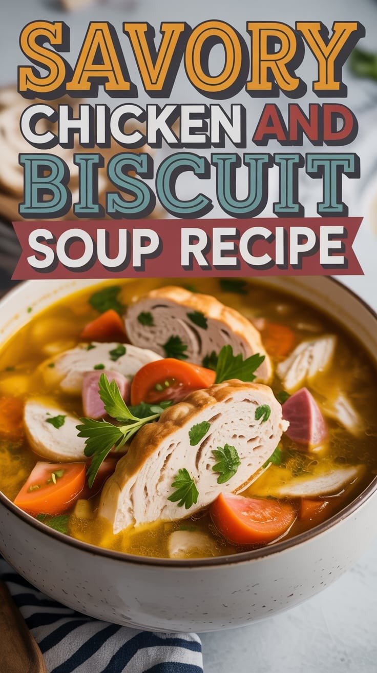 Savory Chicken and Biscuit Soup