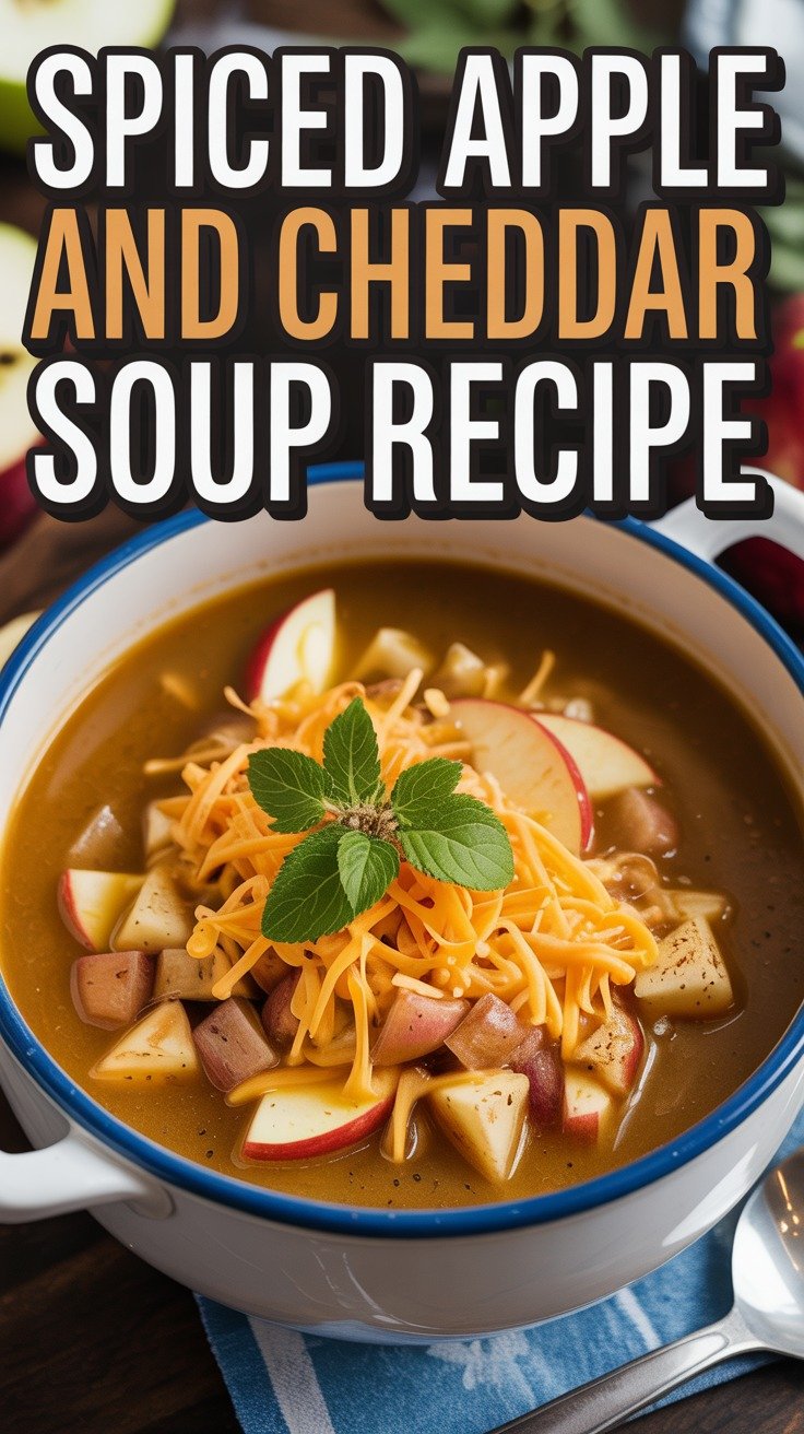 Spiced Apple and Cheddar Soup