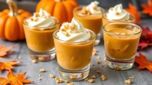 Pumpkin Smash Pudding Shots