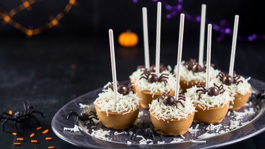 Spider Egg Nest Cake Pops