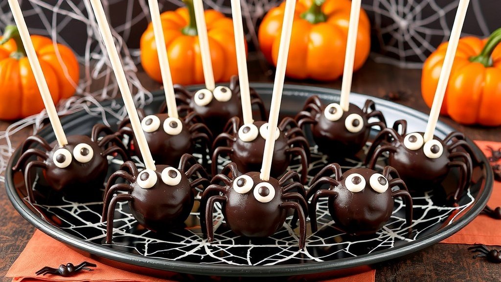 Creepy Crawly Spider Cake Pops