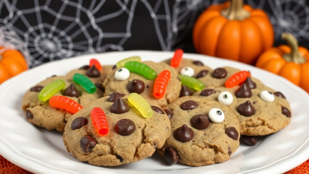 Creepy Crawly Chocolate Chip Cookies