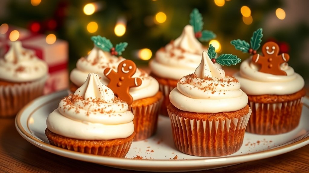 Gingerbread Cupcakes with Cream Cheese Frosting