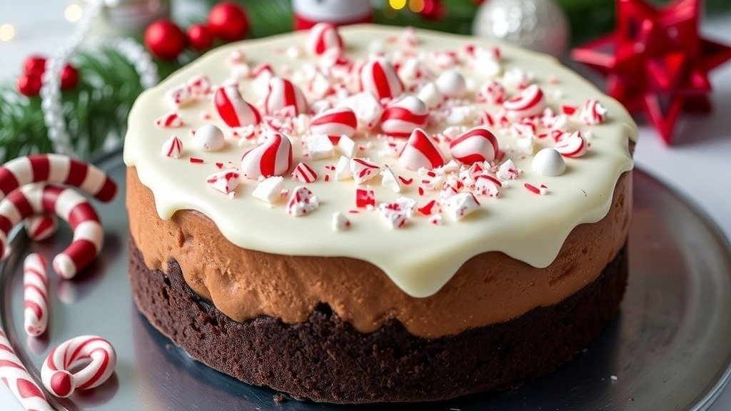 Chocolate Peppermint Bark Cheesecake