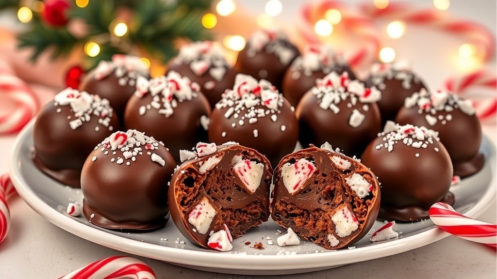 Candy Cane Chocolate Truffles