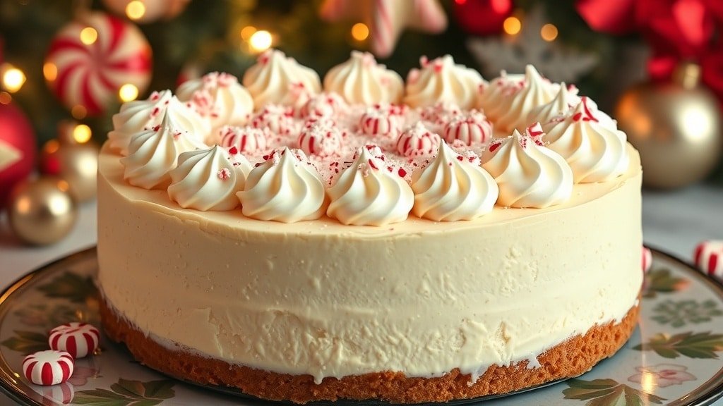 White Chocolate Peppermint Cheesecake