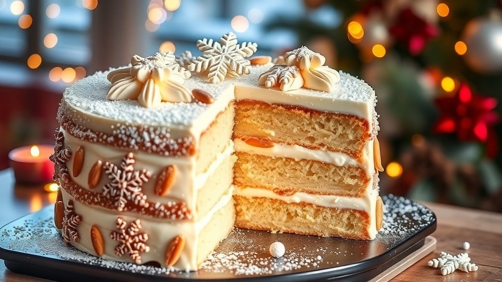 Almond Snowflake Cake