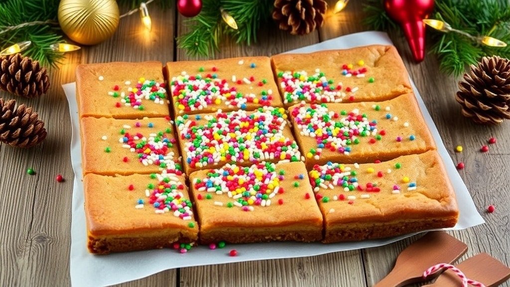 Holiday Sprinkle Blondies
