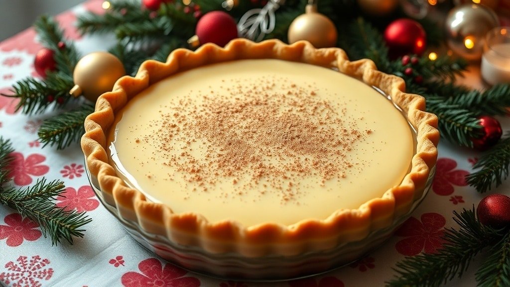 Eggnog Custard Pie