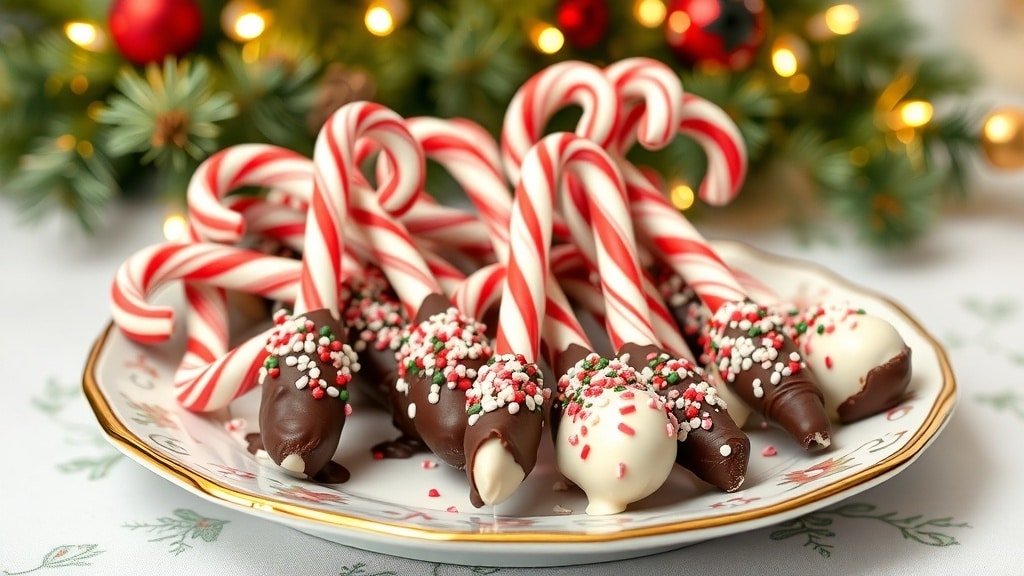 Chocolate-Dipped Candy Canes