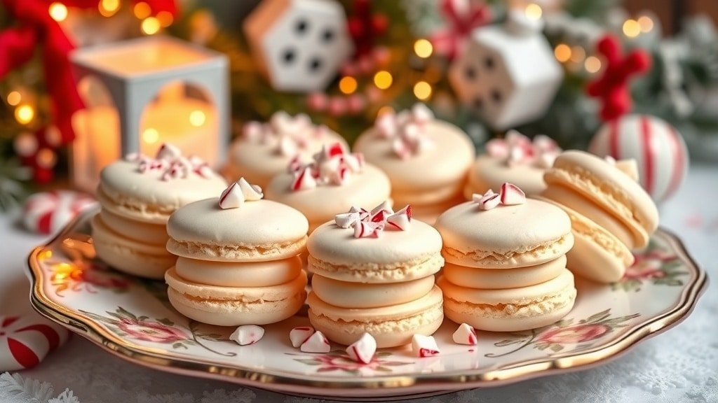 Peppermint White Chocolate Macarons