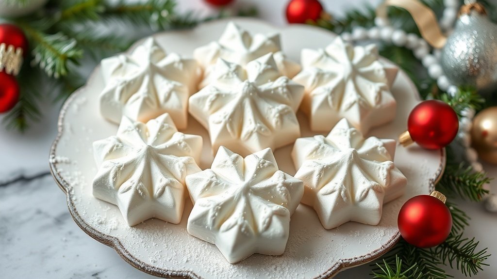 Snowflake Meringue Kisses