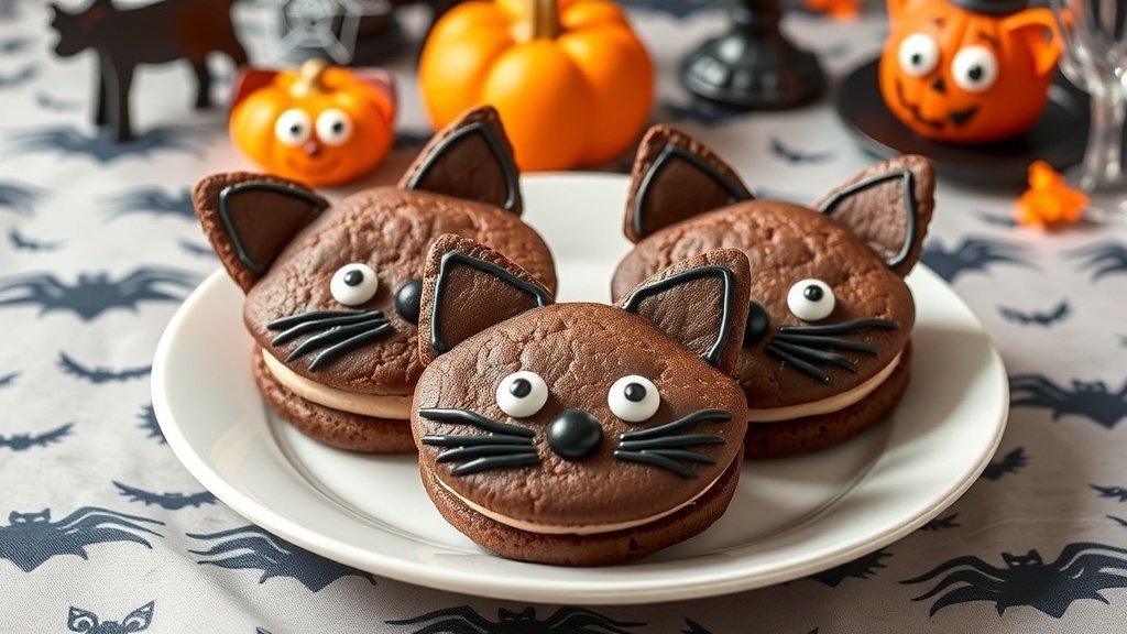 Black Cat Sandwich Cookies