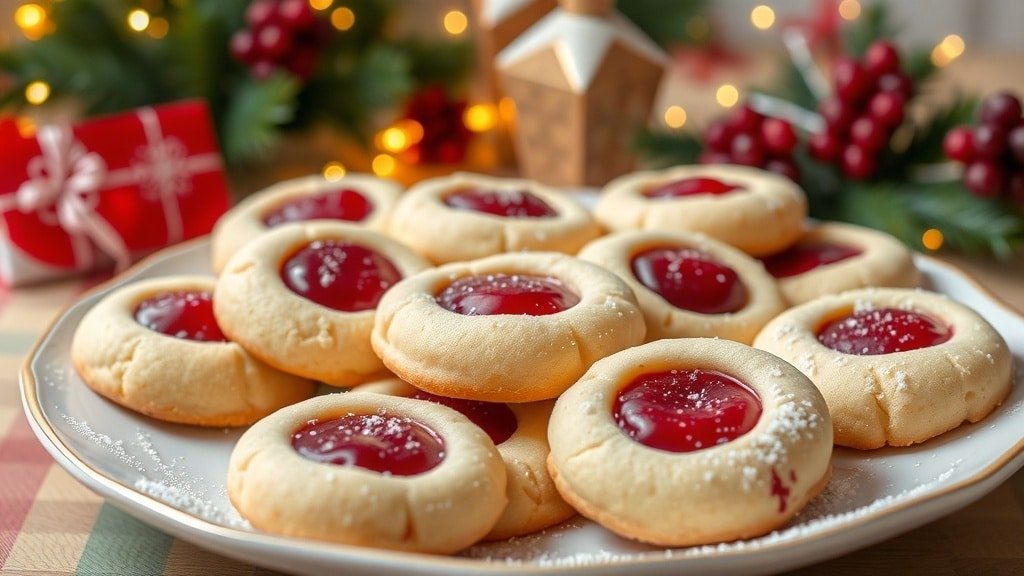 Raspberry Thumbprint Cookies