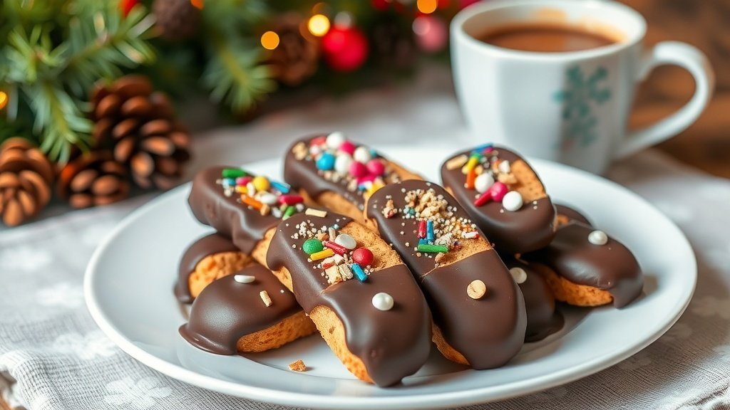 Chocolate Dipped Biscotti