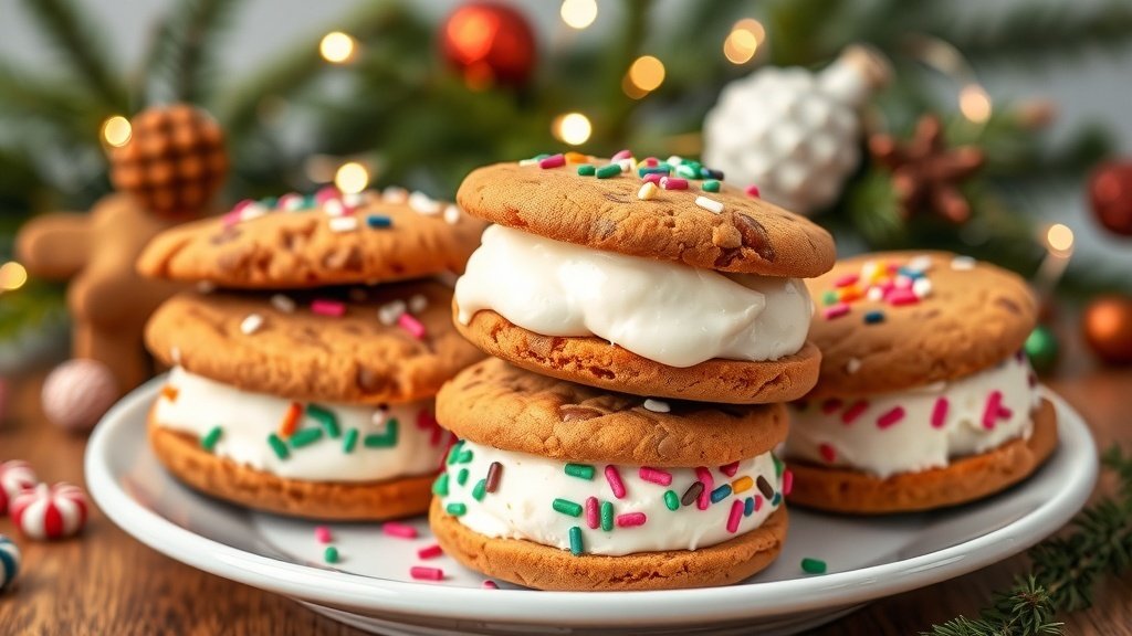 Gingerbread Ice Cream Sandwiches