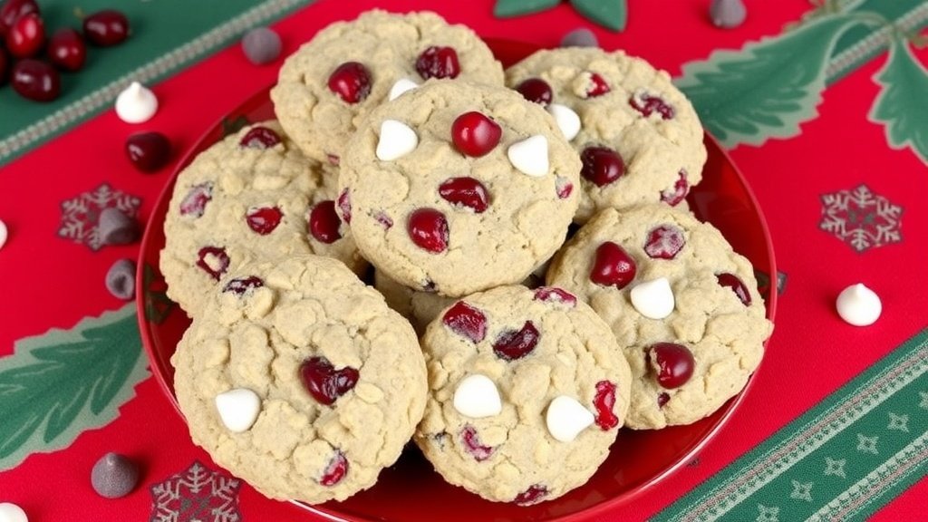 Cranberry White Chocolate Oatmeal Cookies