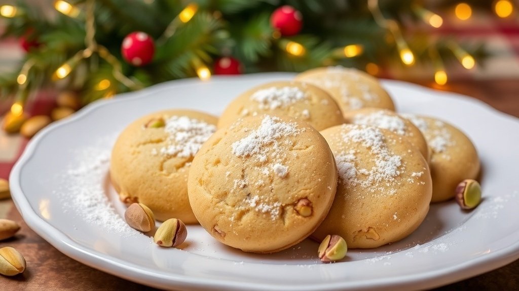 Pistachio Shortbread Cookies