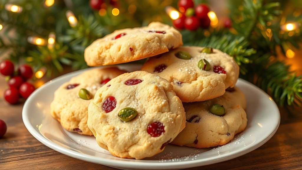 Cranberry Pistachio Shortbread