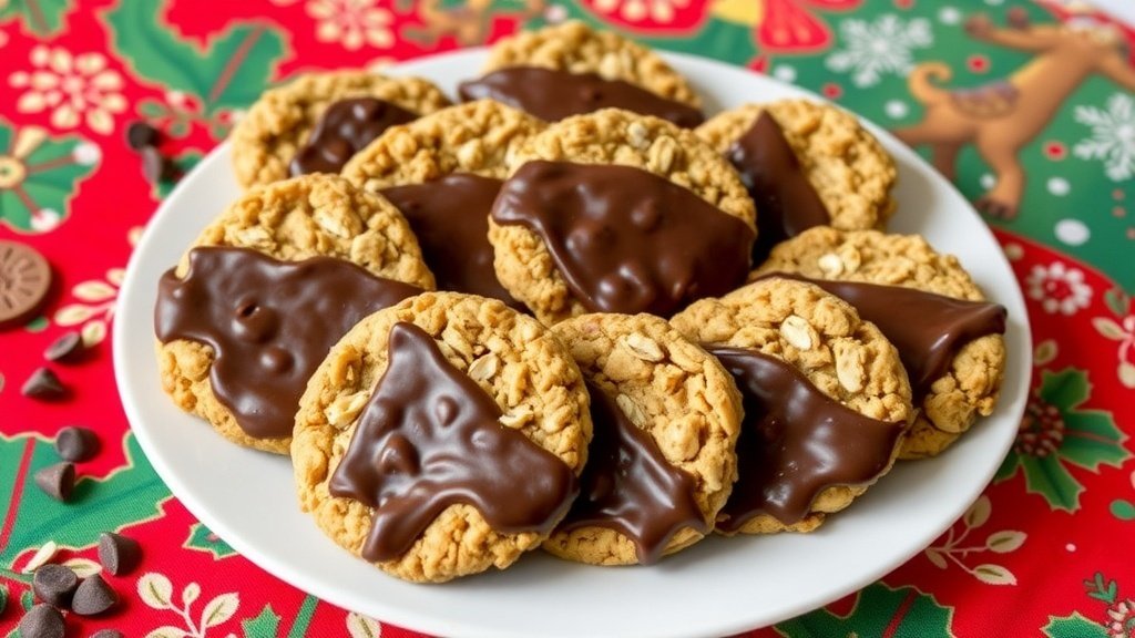Chocolate Dipped Oatmeal Cookies