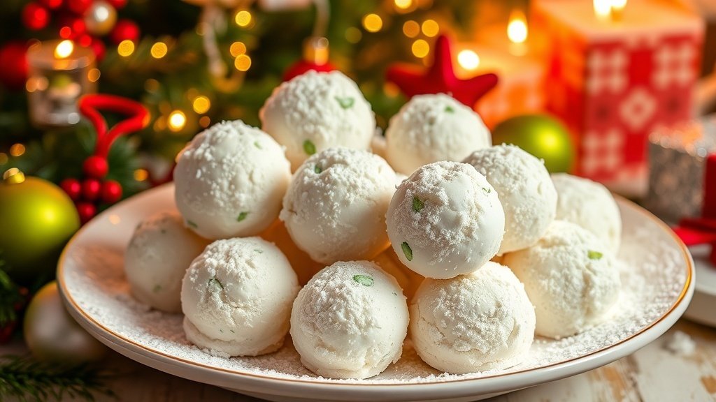 Coconut Lime Snowball Cookies