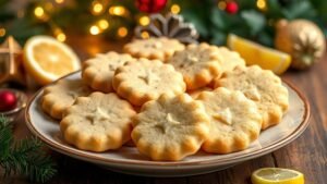 Lemon Poppy Seed Shortbread Cookies