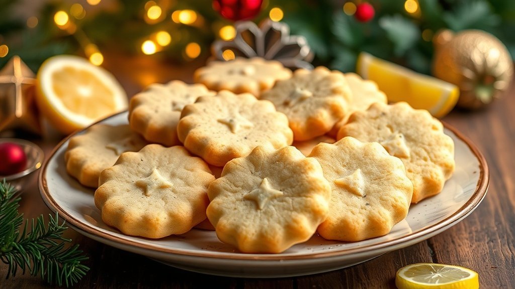 Lemon Poppy Seed Shortbread Cookies