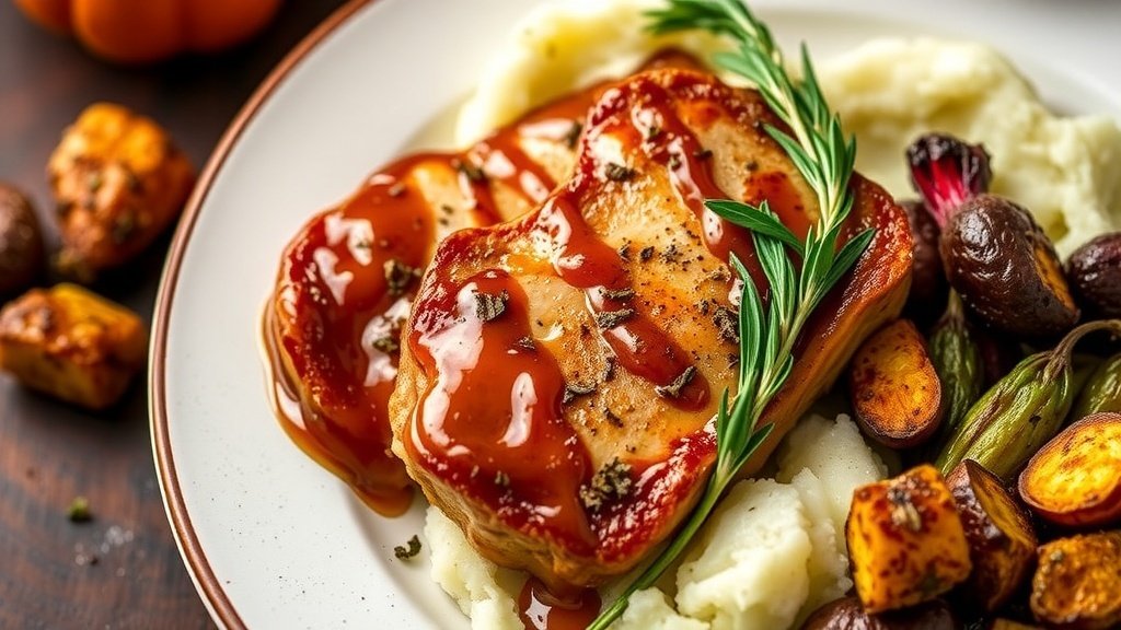 Maple Dijon Glazed Pork Chops