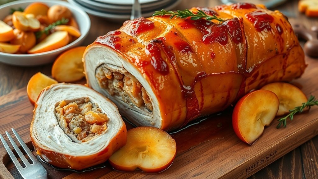 Stuffed Pork Roast with Apples