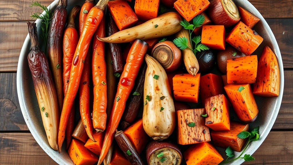 Balsamic Glazed Root Vegetables