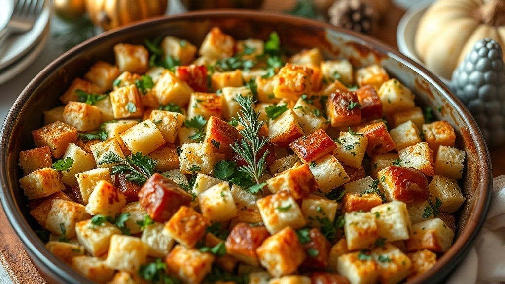 Ciabatta Herb Stuffing with Parmesan