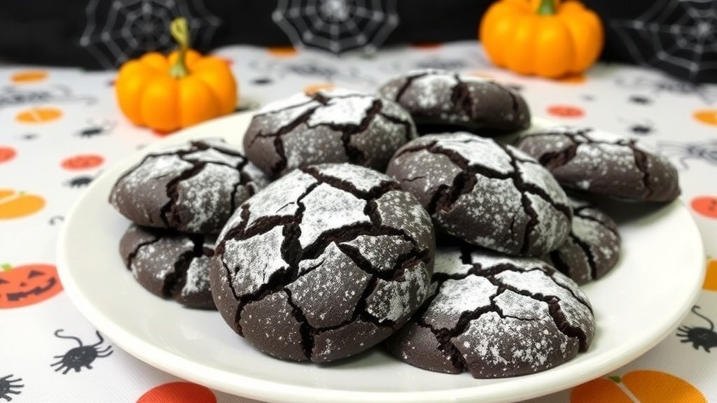 Black Velvet Crinkle Cookies