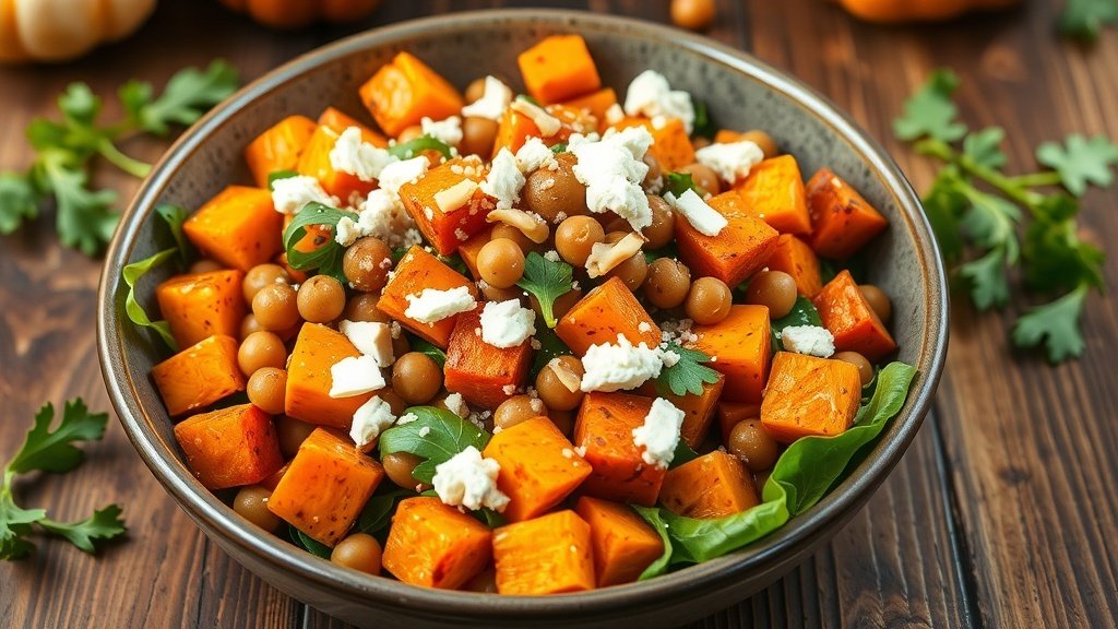 Roasted Sweet Potato and Chickpea Salad