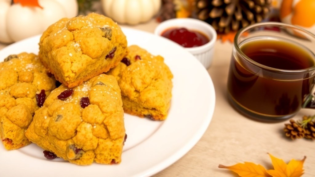 Pumpkin and Cranberry Scones